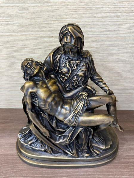 Bronze Virgin Mary Statue, Sorrowful Mother, Heavy-Duty, Religious Art for Home Décor